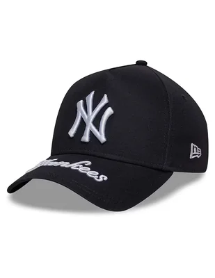 Gorra visera curva correa ajustable para béisbol New Era Visor Hit MLB New York Yankees para adulto