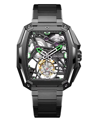 Reloj pulsera Ciga Design Hunter Tourbillon Carbon para hombre Z037-TIGR-1G6B