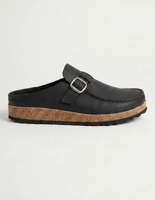 Sandalia plana birkenstock buckley big buckle leoi black para mujer