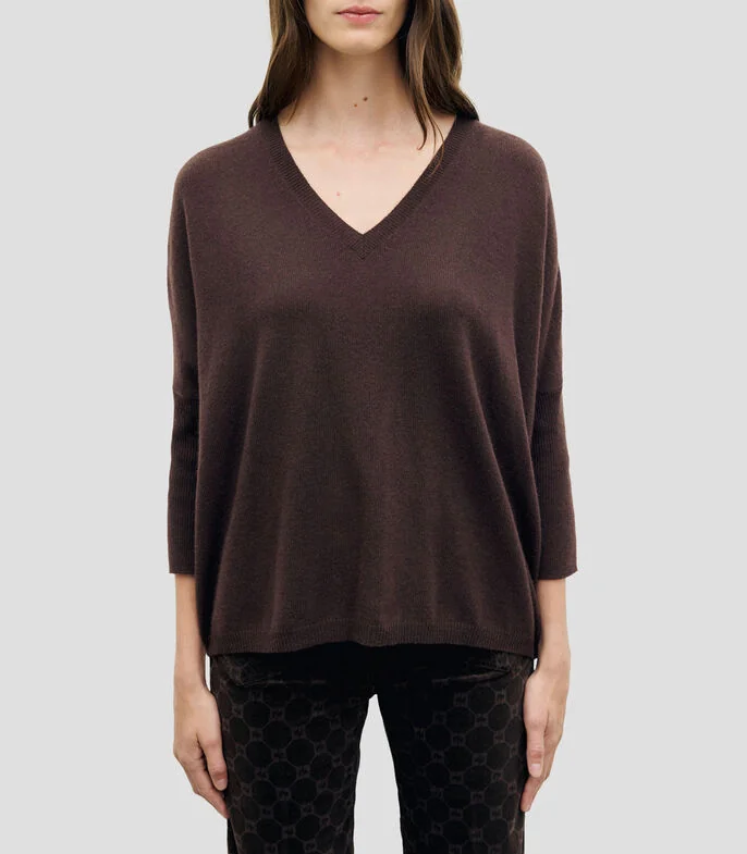 Suéter cuello V Mujer