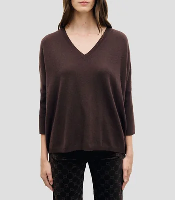 Suéter cuello V Mujer