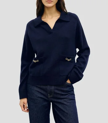 Suéter cuello Polo Mujer