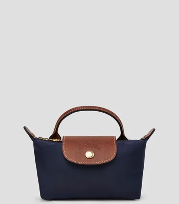 Cosmetiquera azul Le Pliage lisa Mujer