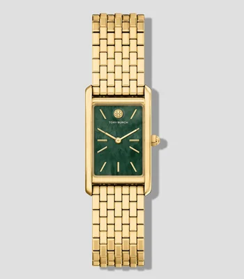 Reloj para Dama Eleanor Slim clásico Dorado, Verde