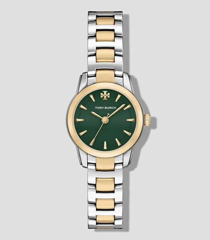 Reloj Miller Round Small Clásico Plata, Dorado, Verde