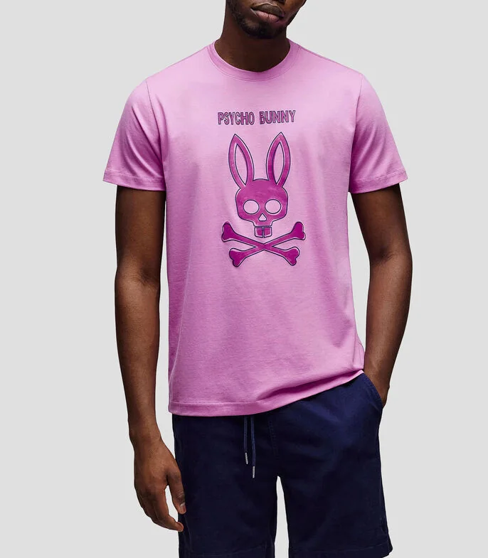 Playera cuello redondo manga corta estampada Hombre