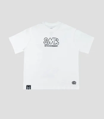 Playera para correr cuello redondo manga corta con estampado Hombre