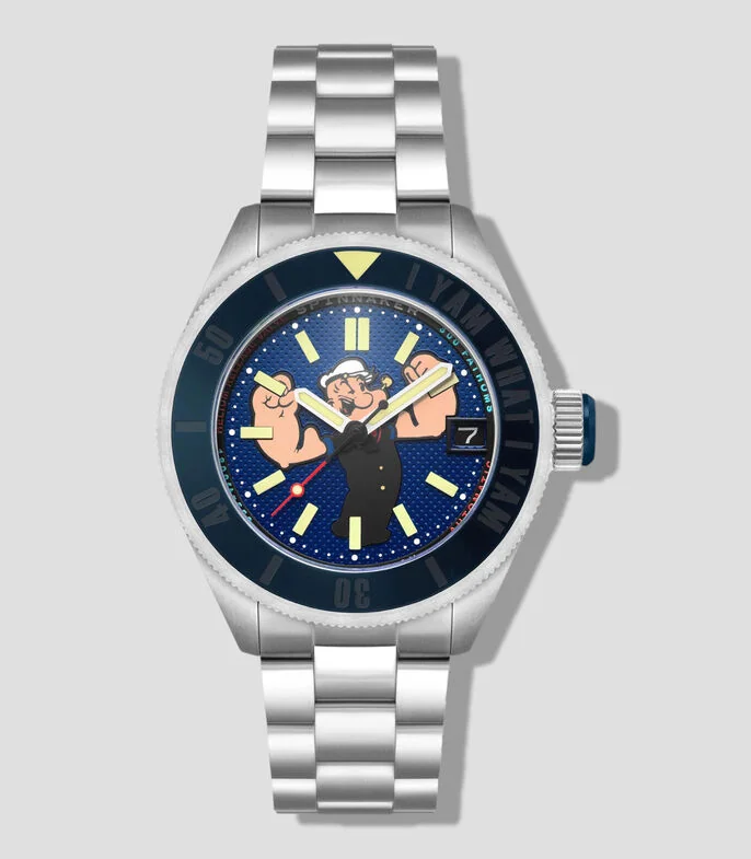 Reloj para Hombre Popeye Forearm Casual Plateado