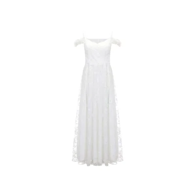 Vestido de Fiesta Largo con Encaje Nina Ferre para Mujer