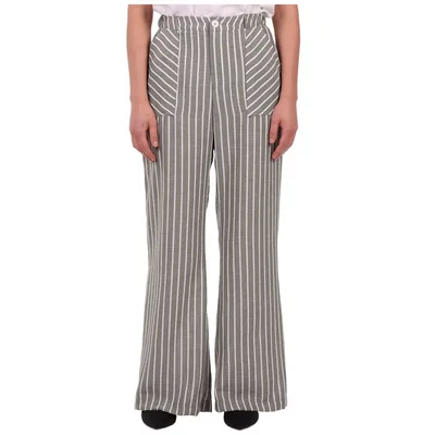 Pantalón Recto Casual Estampado Zucca para Mujer