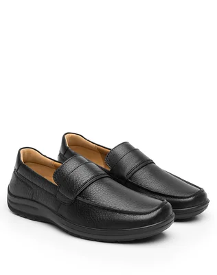 Zapato Hombre Mocasin Casual Negro Piel Flexi 02504437