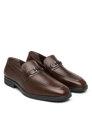 Zapato Hombre Mocasin Vestir Café Piel Flexi 02504452