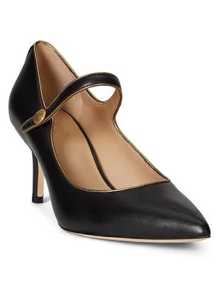 Zapatilla de piel Lauren Ralph Lauren Lanette