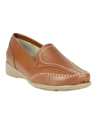 Mocasín Ludolfo Cota de piel para mujer