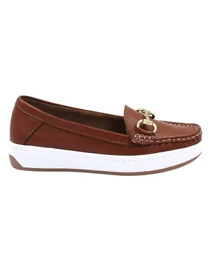 Mocasín Senties de piel para mujer