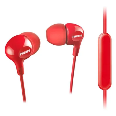 Auriculares Philips SHE3555RD con cable intraaurales con micrófono azul