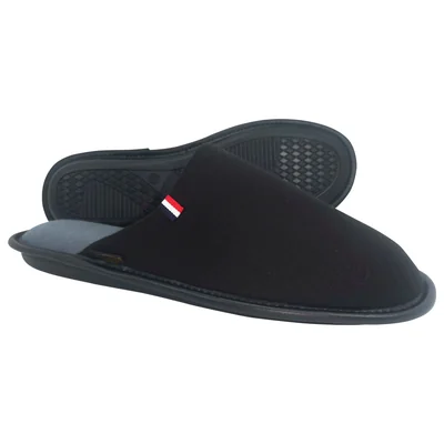 Pantuflas Calzatura Modelo 16031 color Negro Textil