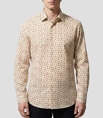 Camisa estampada manga larga Hombre