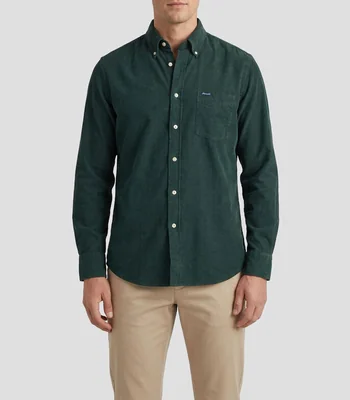 Camisa lisa manga larga Hombre