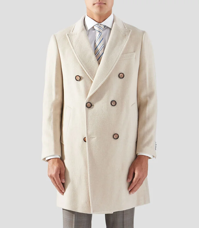Abrigo midi con botonadura Hombre