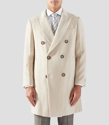 Abrigo midi con botonadura Hombre