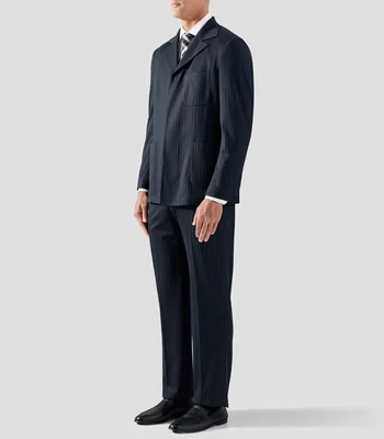 Traje corte slim a rayas Hombre