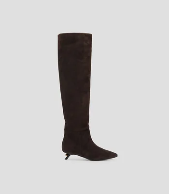 Botas largas con tacón bajo delgado Mujer