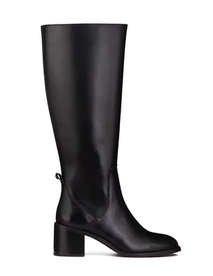 Bota abajo de la rodilla gillio oi de piel para mujer