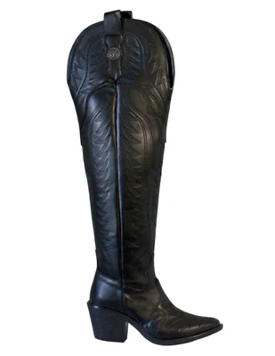 Bota cowboy arriba de la rodilla Kuali Shoes para mujer