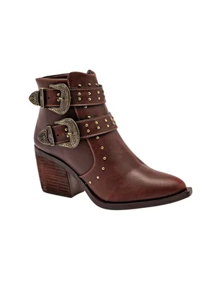 Bota cowboy al tobillo Lady One para mujer