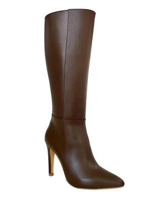 Bota abajo de la rodilla Savvy de piel para mujer