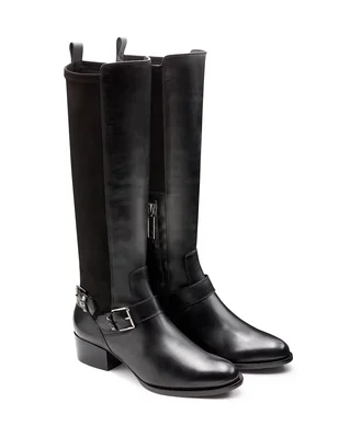 Bota abajo de la rodilla jean pierre de piel para mujer