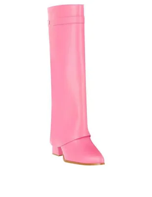 Bota abajo de la rodilla Platonia Francia de piel para mujer