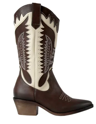 Bota cowboy abajo de la rodilla Kuali para mujer