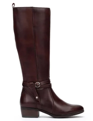 Bota abajo de la rodilla Pikolinos de piel para mujer