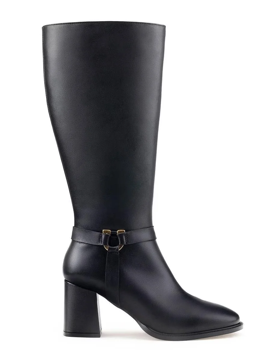 Bota a la rodilla Davenia de piel para mujer