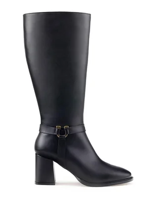 Bota a la rodilla Davenia de piel para mujer