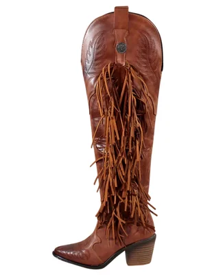 Bota cowboy arriba de la rodilla kuali shoes cowboy para mujer
