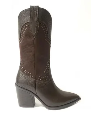 Bota abajo de la rodilla Jossefina Carranza de piel para mujer