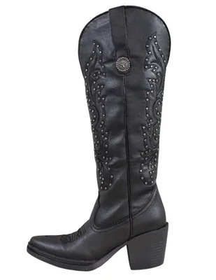 Bota cowboy abajo de la rodilla kuali shoes cowboy para mujer