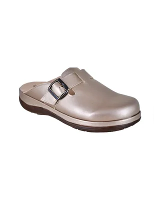 Zueco joyce de piel para mujer