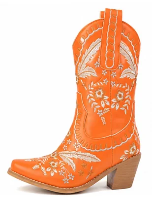 Bota cowboy arriba del tobillo Gwin para mujer