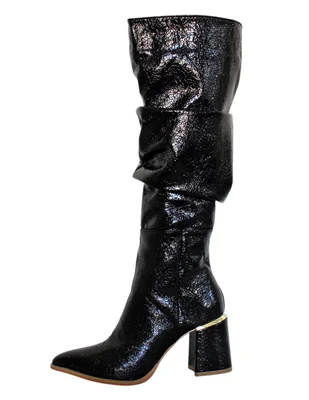 Bota abajo de la rodilla kuali shoes botas slouchy para mujer