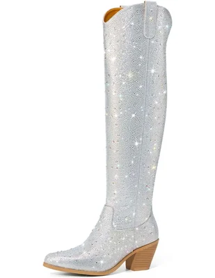 Bota cowboy abajo de la rodilla gwin para mujer