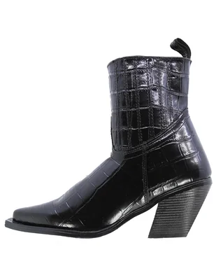 Bota cowboy Arriba del tobillo Texaban vaquera de piel para mujer