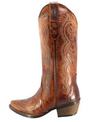 Bota Media pierna TEXABAN Western de Piel para mujer