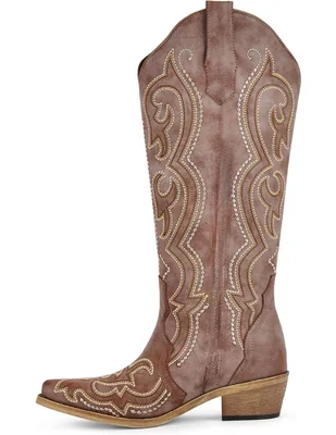 Bota cowboy abajo de la rodilla gwin para mujer