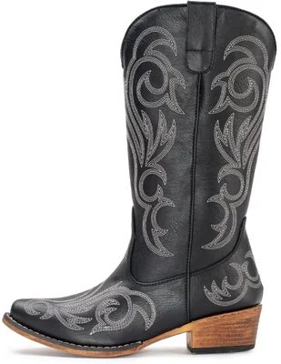Bota cowboy abajo de la rodilla gwin para mujer