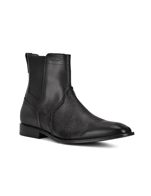 Botín Cuadra de piel para hombre