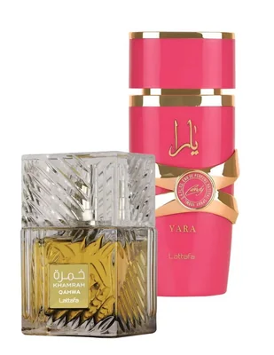 Set eau de parfum lattafa lattafa khamrah qahwa + yara candy unisex